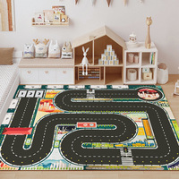 Tapis colorés sans perte antidérapant petit tapis de chambre d'adolescent fausse laine doux mignon dessin animé tapis
