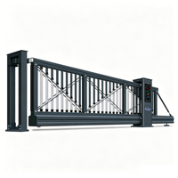Puerta Corredera Motorizada para Entrada de Vehículos con Fotocélula de Seguridad, Nuevos Diseños de Puertas, Puertas Correderas Cantilever Eléctricas de Aluminio y Bronce