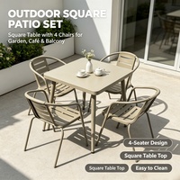 Ensemble table et chaises d'extérieur de haute qualité, best-seller, résistant à l'eau, au soleil et aux intempéries, durable, pour jardin et terrasse