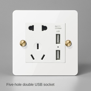 Interrupteur à bascule en acier inoxydable 86 type blanc mat pour éclairage mural Prise à bascule pour la maison Hôtel UK US EU Standards interrupteur électron - Product Image 5