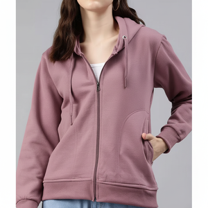 Sudadera con Capucha de Manga Larga para Mujer, Informal y a la Moda, de Invierno, con Cierre, de Secado Rápido, Transpirable, con Diseño Personalizado y Cuello con Capucha - Product Image 1