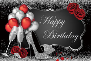 Oro Rosa Feliz 18 cumpleaños telón de fondo decoración globo Rosa diamante 18 años fiesta fotografía Fondo Sweet18 <span class=keywords><strong>Banner</strong></span> - Product Image 4