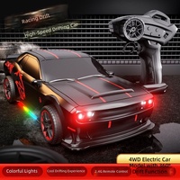 Voiture de course télécommandée RC 1:24 à quatre roues motrices, haute vitesse, drift, Hellcat, jouet pour enfants, coffret cadeau, matériau ABS, éclairage