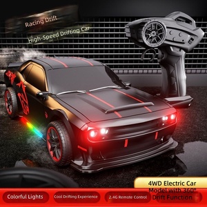 Voiture de course télécommandée RC 1:24 à quatre roues motrices, haute vitesse, drift, Hellcat, jouet pour enfants, coffret cadeau, matériau ABS, éclairage - Product Image 2