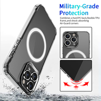 Protection Magnétique Transparente 5 en 1 pour iPhone 17 Pro : Coque, Verre Trempé, Protection d'Objectif de Caméra pour iPhone 14 15 16