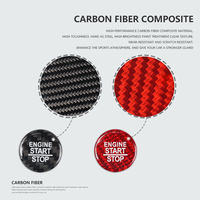 Couverture de bouton de démarrage/arrêt du moteur en fibre de carbone sèche 3K, épaisseur 1 mm, personnalisable, pour Dodge Challenger/Charger/Durango/SRT/Hellcat