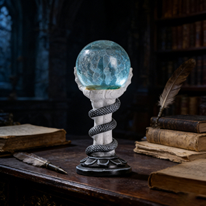 Adorno de Bola de Cristal LED con Serpiente y Esqueleto para Decoración de Fiesta de Halloween, Figura de Brujería para Casa Encantada, Bar y Altar - Product Image 4