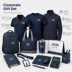 Set <span class=keywords><strong>de</strong></span> Regalo Corporativo Personalizado con Ropa <span class=keywords><strong>de</strong></span> Marca: Camisa Polo, Chaqueta, Mochila, Cuaderno, Bolígrafo, Vaso Térmico, Regalo Promocional Empresarial con Logotipo - Product Image 1