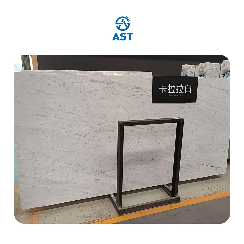 AST White Harga Marmer Carrara White Marble Slab Stone Carrera Marble for Countertops and Flooring