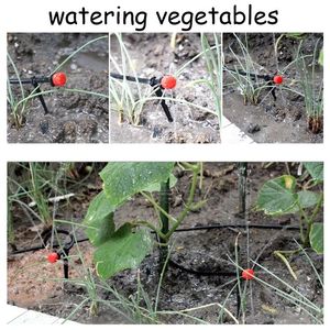 Kit <span class=keywords><strong>Irrigazione</strong></span> <span class=keywords><strong>a</strong></span> <span class=keywords><strong>Goccia</strong></span> Fai-da-te da Giardino Rosso Regolabile 25m con Tubo e Gocciolatori in Plastica - Product Image 6