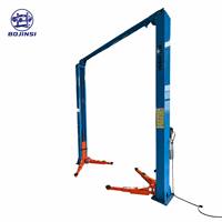 Elevador de Autos de Dos Postes BOJINSI BJS2105, 4000 kg, Accionamiento Hidráulico, Liberación Lateral Dual, Altura de Elevación de 1800 mm, Motor de 2.2 kW, para Taller