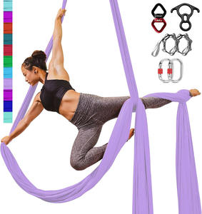 <span class=keywords><strong>Hamac</strong></span> de <span class=keywords><strong>yoga</strong></span> aérien anti-gravité de 10 m, thérapie d'inversion, conception durable et portable, comprend 2 chaînes de sécurité et mousquetons - Product Image 1