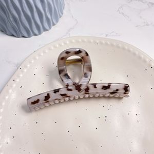 Lớn một từ tóc Claw Clip đa năng Thanh lịch đơn giản Phụ kiện tóc đầy màu sắc nhựa cá mập phong cách trở lại đầu - Product Image 6