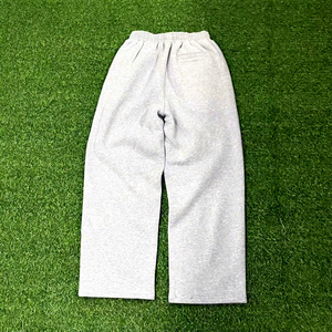 PT895 <span class=keywords><strong>Pantaloni</strong></span> da Tuta in Felpa Stile Baggy Grigio, Colore Personalizzato, Gamba Larga e Ampia, Apertura a Gamba Dritta in <span class=keywords><strong>Cotone</strong></span> da <span class=keywords><strong>Uomo</strong></span> - Product Image 2