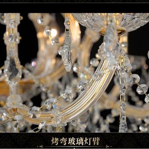 European Style Crystal Chandelier Multi Head LED <b>Light</b> Source Round Switch Control For Living Room <b>Dining</b> Room Bedroom - Product Image 2