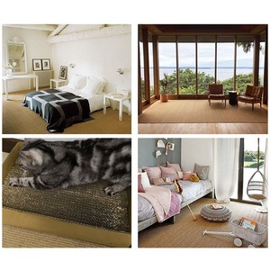 Tappeto in Lino Naturale e Sisal Fatto <span class=keywords><strong>a</strong></span> Mano 1,6*3,9 Piedi, Runner Rustico Vintage per Ingresso, Soggiorno, Camera <span class=keywords><strong>da</strong></span> Letto, <span class=keywords><strong>Cucina</strong></span>, Imbottito - Product Image 6