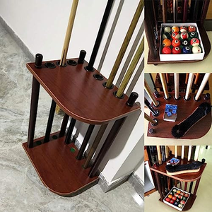 Étagère pour accessoires de <span class=keywords><strong>billard</strong></span>, support de sol en bois de qualité pour 7 queues de <span class=keywords><strong>billard</strong></span>, style acajou, pour <span class=keywords><strong>coin</strong></span> de pièce - Product Image 5