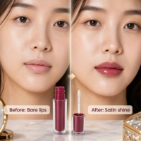 Teinte à lèvres crémeuse satinée effet repulpant personnalisée OEM/ODM