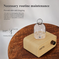 Diffuseur d'huiles essentielles naturelles en hêtre HIITII, diffuseur de luxe silencieux rechargeable, diffuseur nébulisant sans eau de qualité supérieure, diffuseur d'arômes pour la maison