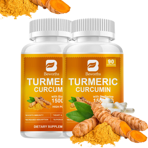 90 Cápsulas de Cúrcuma Orgánica con Curcumina y Pimienta Negra de Alta Potencia <span class=keywords><strong>para</strong></span> el Apoyo de las Articulaciones en Adultos, Antioxidante y <span class=keywords><strong>Sistema</strong></span> Inmunológico - Product Image 2