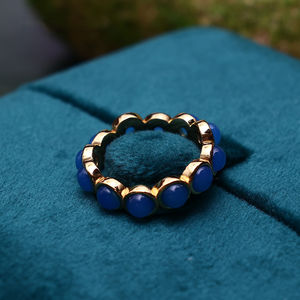 Bague en silicone incrustée de la série Otherworld, bijoux vintage plaqué or, design géométrique, fiançailles, été 2023 - Product Image 4