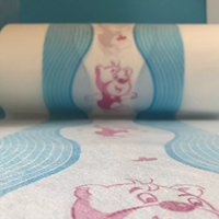 Xingyuan Atmungsaktive PE-Folien-Rückseite Ultradünne Einwegwindeln mit Einfachwebung 3D-Auslaufschutzkanal Superabsorbierend Trocken