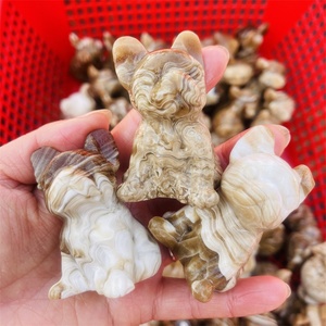Vente en gros de sculptures d'animaux en cristal de quartz naturel sculpté à la main, chien <span class=keywords><strong>bouledogue</strong></span> français en calcite <span class=keywords><strong>chocolat</strong></span> pour la guérison et la décoration, idéal comme cadeau - Product Image 6