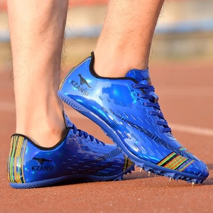 高品質プラスサイズランニングトラックとフィールドシューズ男性用ナイスグリップカラフルTPUアウトソール8爪付き春用 - Product Image 5