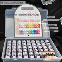 XIANZHIYIN – Nouveau Kit de Poudres Magiques Effet Miroir 48 Couleurs 2026 – Poudres Fantaisie Aurore et Poudres Effet Clair de Lune Ultra Brillantes pour Salons de Manucure (Vente en Gros)
