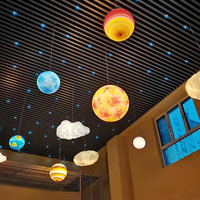 Lampe lunaire extérieure alimentée par énergie solaire peinte à la main cour planète lune lampe jardin pelouse étanche paysage lampe