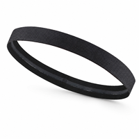 Bandeau de sport de 2 cm avec bande intérieure en silicone pour la course à pied et le yoga, noir