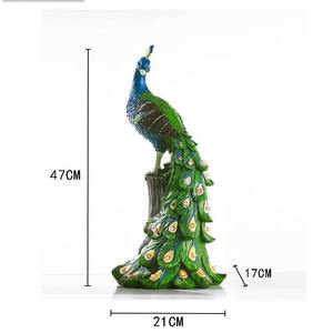 Экологически чистый Павлин на солнечной батарее орнамент из искусственной смолы для домашнего сада украшения балкона - Product Image 5
