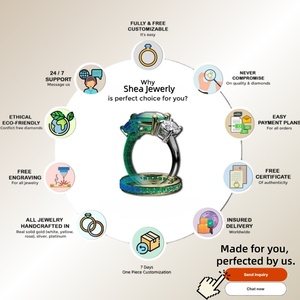 Anelli con Diamanti Sintetici CVD HPHT Taglio Ovale, Gioielli in Oro 10k 14k Massiccio Personalizzati per Donne e Uomini, <span class=keywords><strong>Fidanzamento</strong></span> con Certificazione IGI - Product Image 4