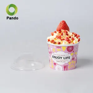 Chất lượng cao Ice Cream cups bán buôn tùy chỉnh cốc giấy đông lạnh Ice Cream cup thực phẩm đồ uống bao bì, Ice Cream bao bì