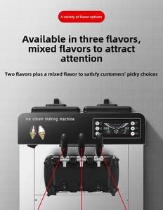 Machine à Glace <span class=keywords><strong>Semi</strong></span>-Automatique Électrique avec Différents Styles de Glace à la Crème Moelleuse pour Usage Commercial - Product Image 3