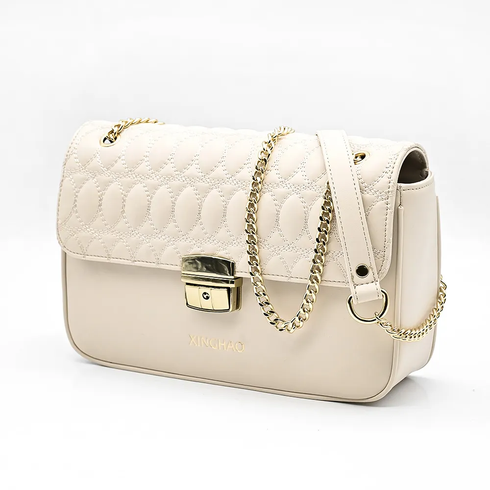 حقيبة اليد النسائية الفاخرة الأبيض المصنوعة من الألياف الدقيقة الأعلى مبيعًا حقيبة يد كروس عصرية مخصصة للسيدات