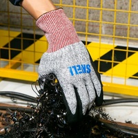 Gants industriels résistants aux coupures SNELL HPPE avec revêtement en polyuréthane sur la paume, logo personnalisé OEM disponible, pour l'industrie pétrolière