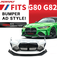 Kit de carrosserie automobile Perfiply, pièces automobiles, style ADR, pare-chocs en fibre de carbone sèche pour BMW M3 M4 G80 G82 2021+, kit de conversion de lèvre avant