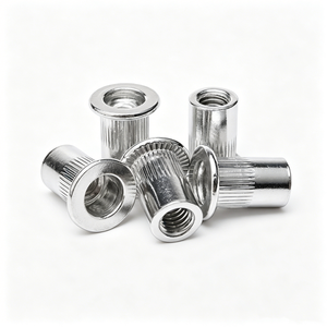 Écrou à riveter moleté plat vertical en acier inoxydable 304 pour la production automobile et la quincaillerie de meubles, usine du Vietnam, prix bas - Product Image 1