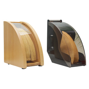 Estante de papel con filtro de madera, soporte de almacenamiento de papel de café con goteo de mano, Color marrón - Product Image 2