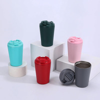 Tazas de Viaje Reutilizables de Acero Inoxidable con Diseño Personalizado, Coloridas, de Doble Pared, para Agua, Café, 12 oz, Venta al Por Mayor