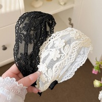 Serre-tête en dentelle style français, large bandeau en dentelle ajourée, accessoires de cheveux bohèmes pour femmes, personnalisation usine prise en charge