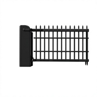Barrière de sécurité automatique robuste noire à double cabine DC 200W avec contrôle d'accès par carte RFID/IC 6m