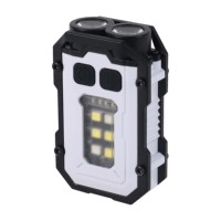 Senter Magnetik Gantungan Kunci Isi Ulang Peringatan Samping Darurat LED Tahan Air IP44 6000K 50000 Jam Dapat Diredupkan EDC Mini Saku