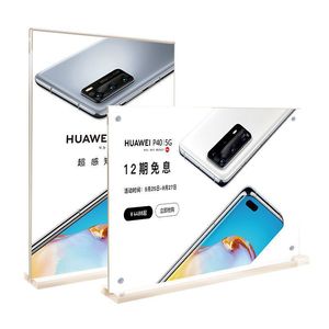 Tùy chỉnh A4 A5 A6 8.5x11 5x7 <span class=keywords><strong>4x6</strong></span> inch từ t/L loại Acrylic bảng dấu hiệu menu nam châm hiển thị chủ với cơ sở - Product Image 1