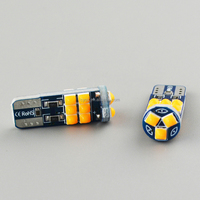Ampoule LED de voiture rouge, blanche, jaune, 3030, 15 SMD, 15 LED, plaque d'immatriculation, éclairage de lecture, 194, 168, T10, W5W, éclairage intérieur pour véhicules