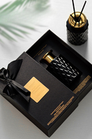Diffuseur de parfum en verre noir de qualité supérieure, ensemble de 100 ml, écologique, diffuseur d'arômes longue durée pour la décoration intérieure et les cadeaux souvenirs