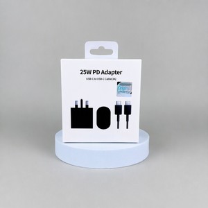 25W PD <b>USB</b>-<b>C</b> <b>Adapter</b> Fast Charger with Earbuds and Charging Cable EU US UK Plug for Mobile Phone Tablet - Product Image 3