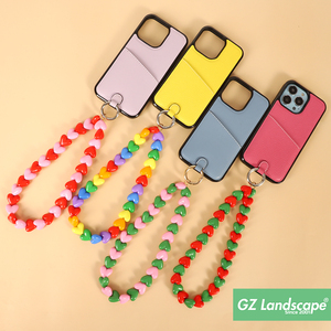 Giáng Sinh Màu Xanh Lá Cây Màu Đỏ May Mắn Quyến Rũ Người Giữ Điện Thoại Sao Trái Tim Lớn Hạt Chuỗi Tay Chủ Cho Điện Thoại Dây Đeo - Product Image 4