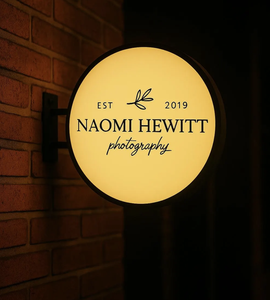 Letrero Luminoso LED Redondo para Restaurante, Letrero de Doble Cara con Logotipo 3D en Acrílico para Decoración de Pared de Pub, <span class=keywords><strong>Bar</strong></span> o Cafetería - Product Image 2